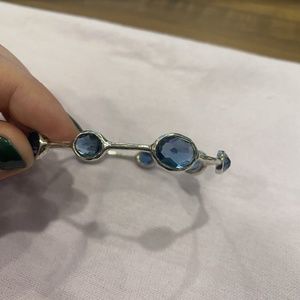 Ippolita Rock Candy 8-Stone Bangle Bracelet in Sterling Silver with Blue Stone